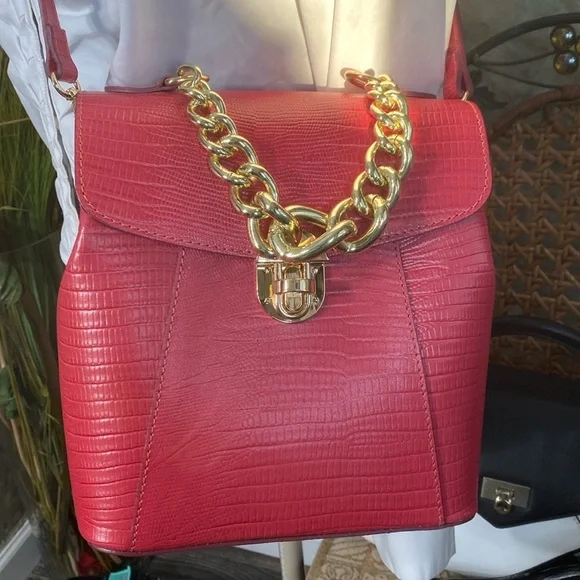 Divina firenze trilli backpack, Crossbody, satchel purse, convertible bag, pink - Picture 5 of 16